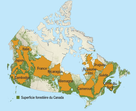 Map of Canada showing...